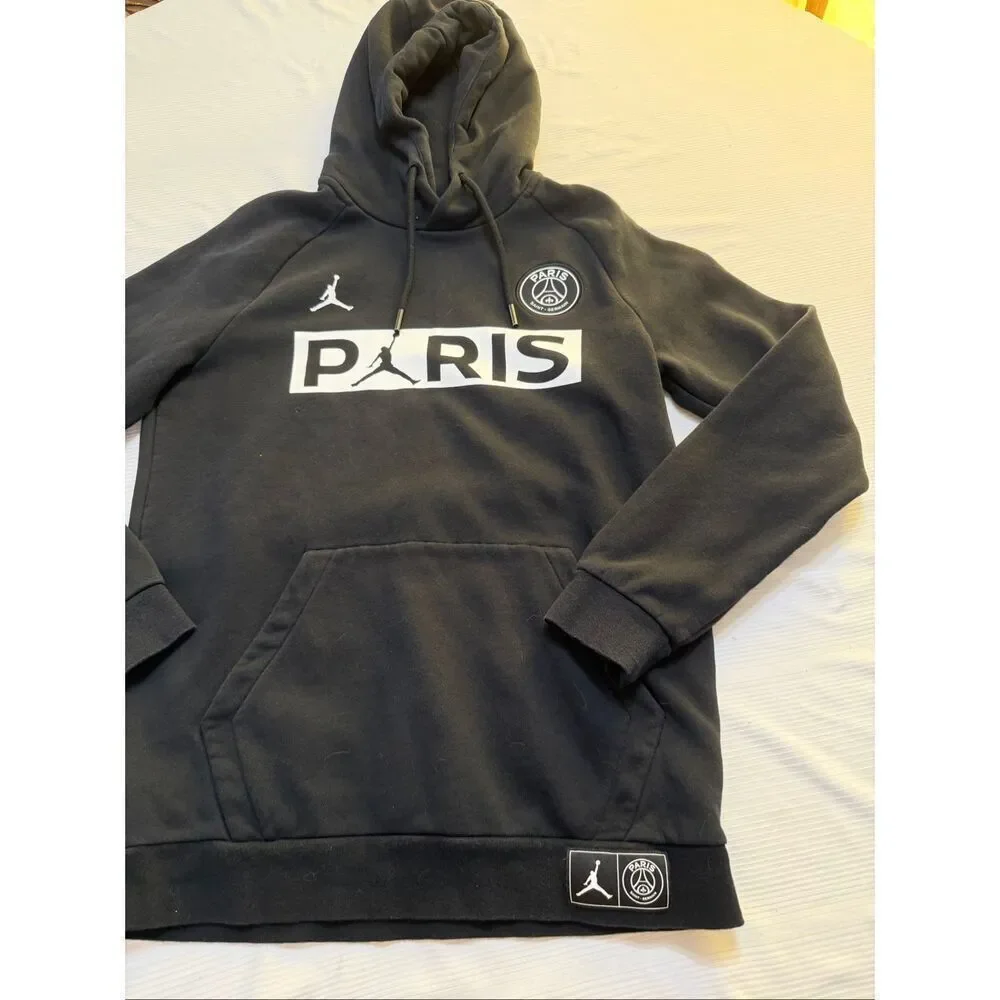 Jordan Paris Saint Germain PSG Black Hoodie Mens Size M Joran Jumpman Logo